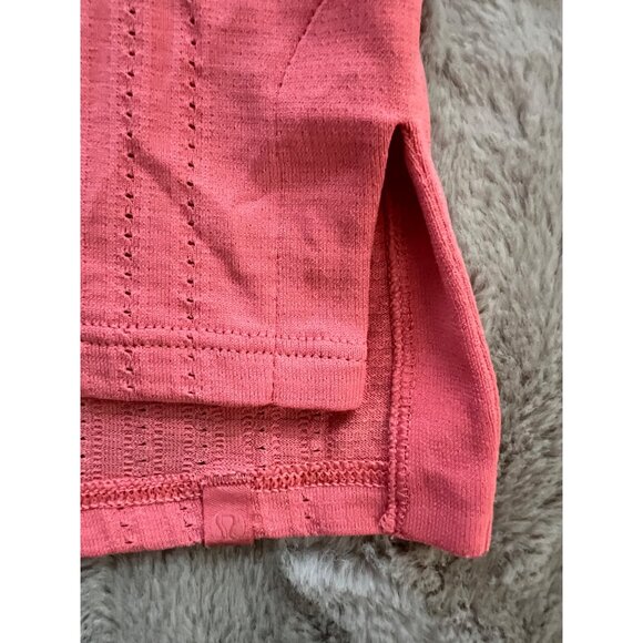 Lululemon Coral Sleeveless Perforated Tank Top Womens Athletic Wear Lightweight - Picture 4 of 8